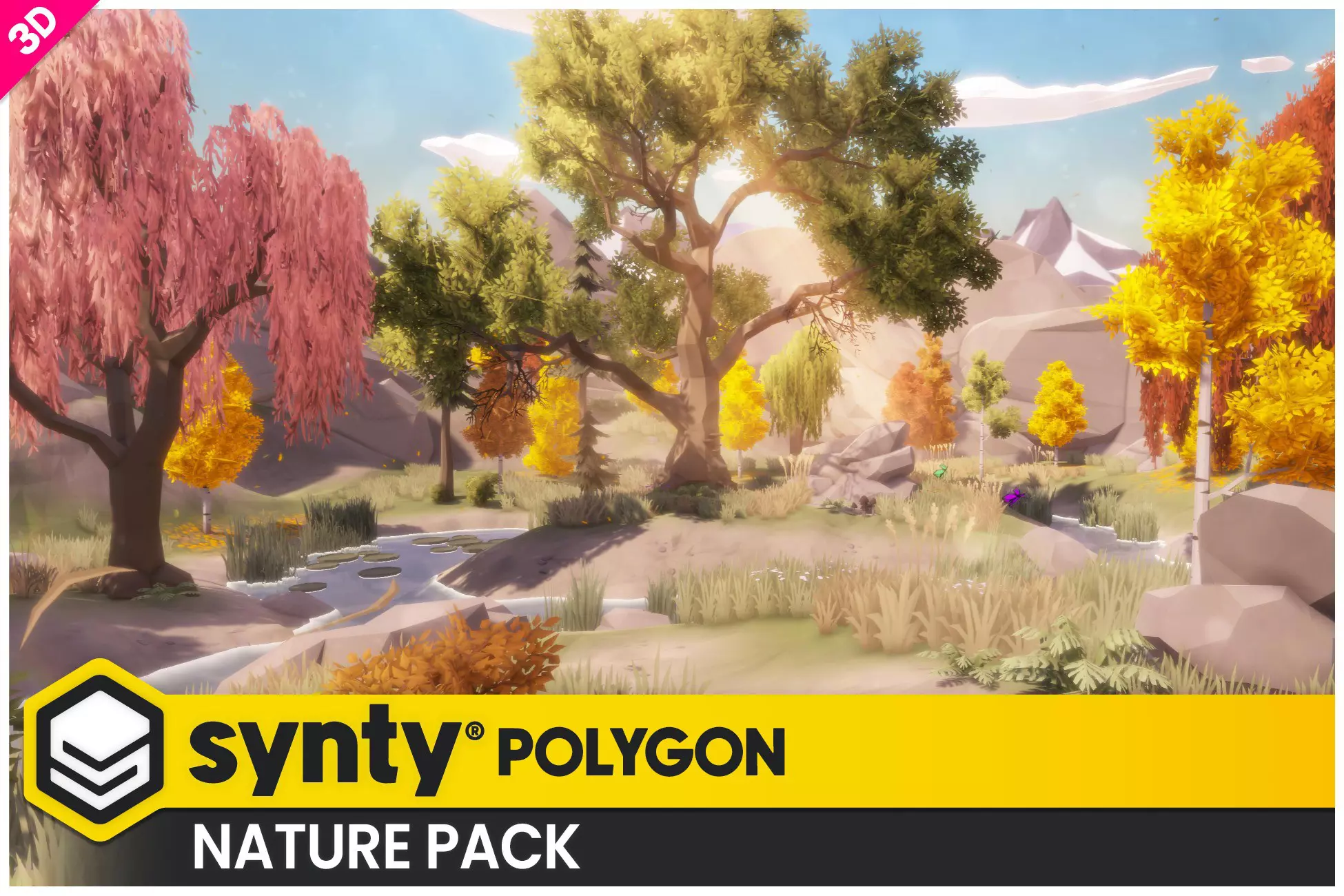 POLYGON Nature - Low Poly 3D Art by Synty 树木植物