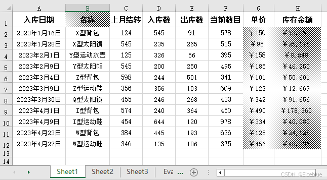 Python单元格填充图案