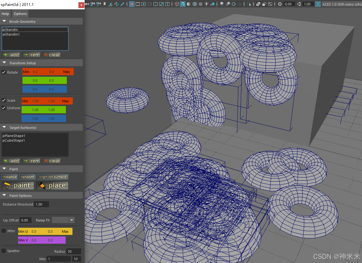 2024 maya的散布工具sppaint3d使用指南