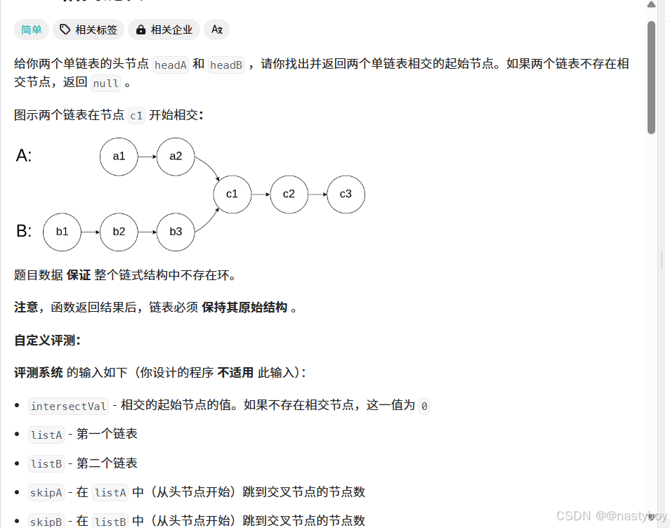 数据结构：单链表OJ题