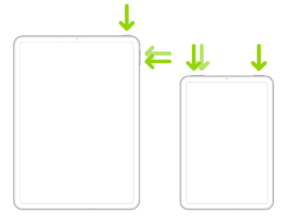 使用面容 ID 强制重启 iPad