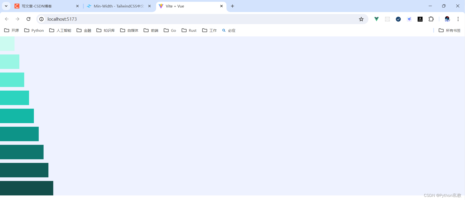 Python私教张大鹏 Vue3整合Tailwindcss之min-width样式类