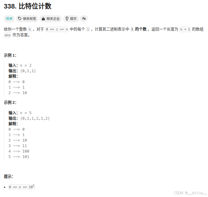 Golang | Leetcode Golang题解之第338题比特位计数