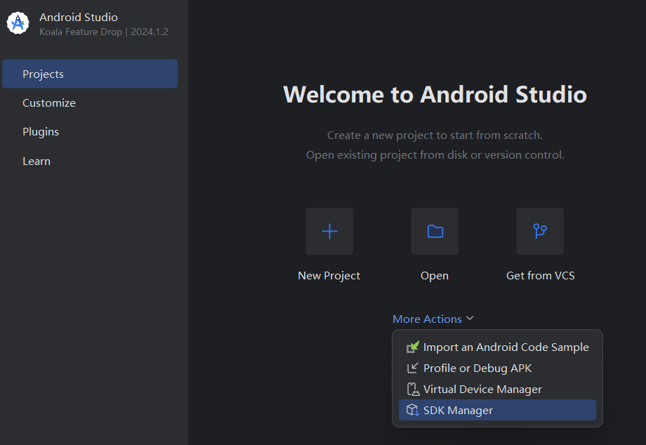 The Android SDK location cannot be at the filesystem root