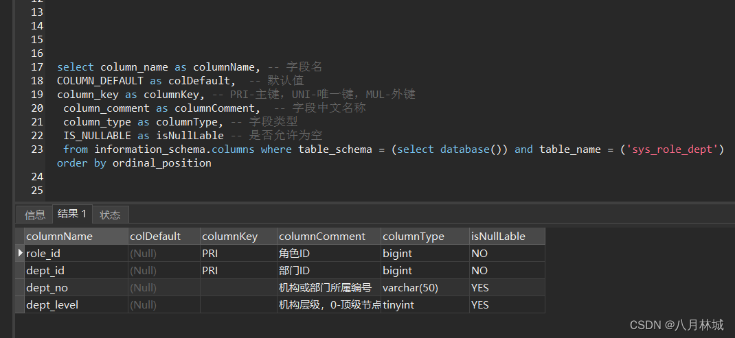 JAVA导出数据库字典到Excel