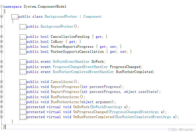 C# (VS2019 Frameworks) 背景程序组件BackgroundWorker 的基本和使用