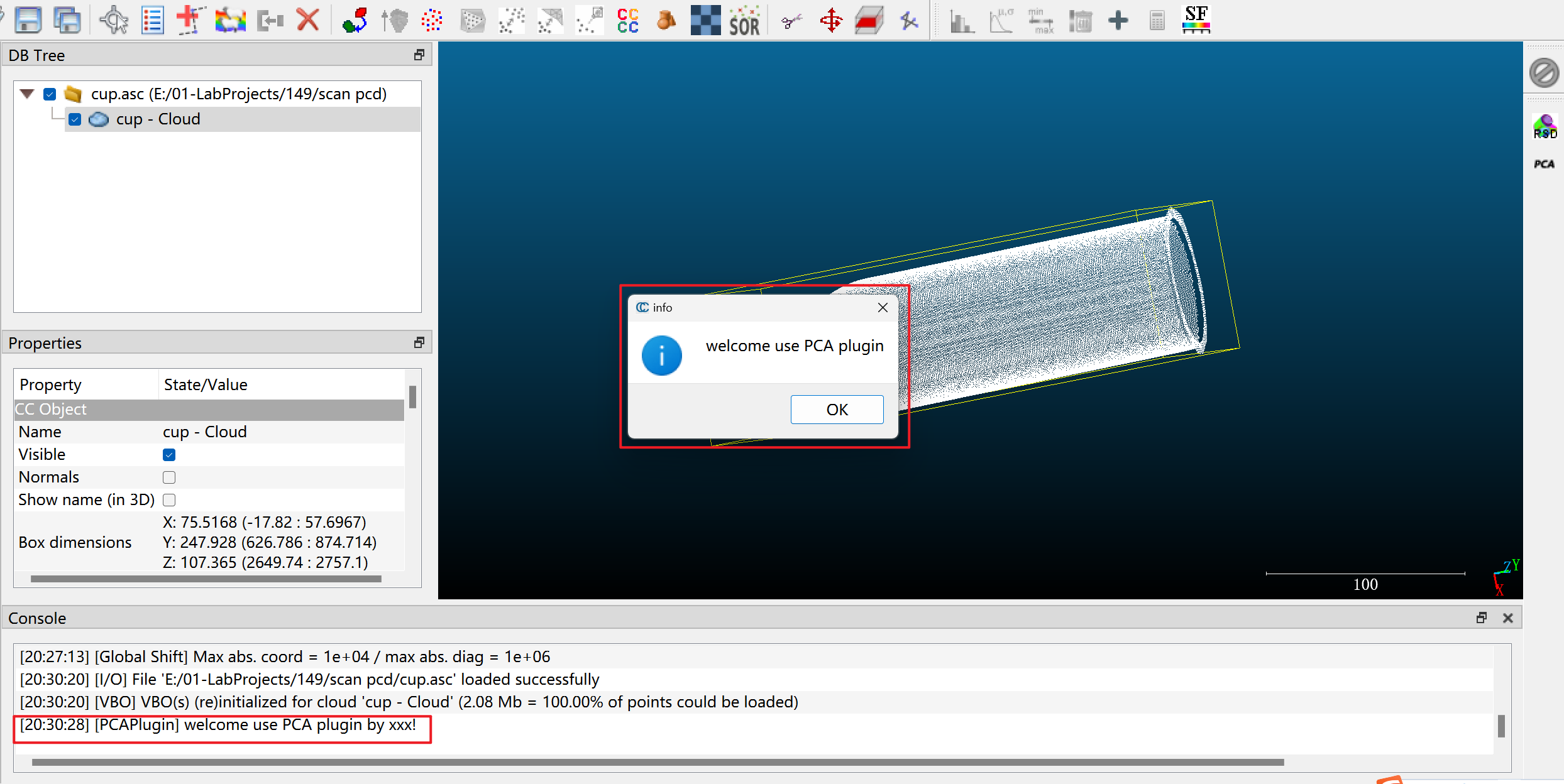 cloud compare PCA插件开发详细步骤（二）附代码