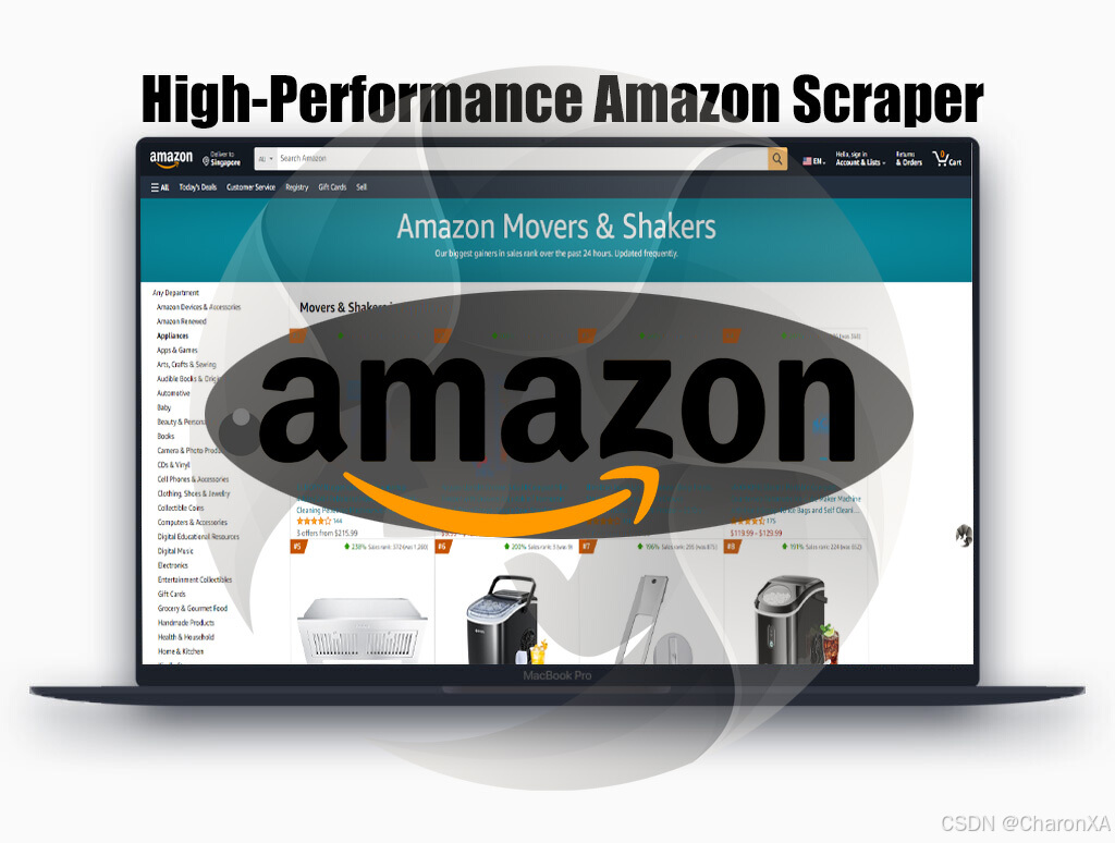 用Python实现亚马逊Amazon高性能爬虫采集销量信息