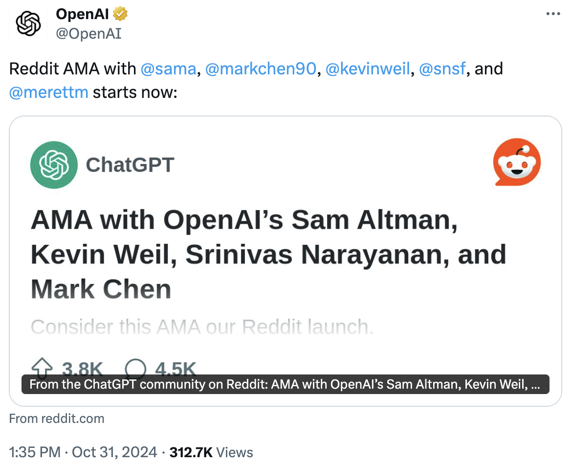 Sam Altman：年底将有重磅更新，但不是GPT-5！